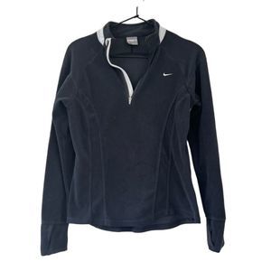 Nike Dri-FIT Women's Half Zip Pullover Jacket Black/White Medium